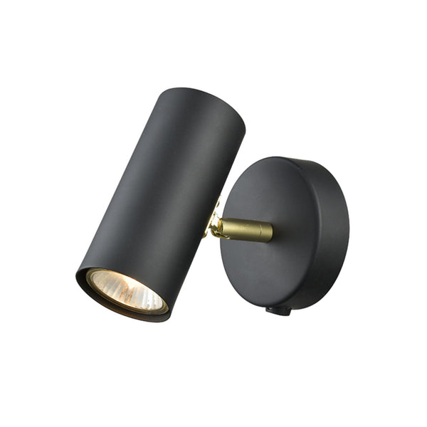 Anderton Single Arm Adjustable Black and Gold GU10 Spotlight