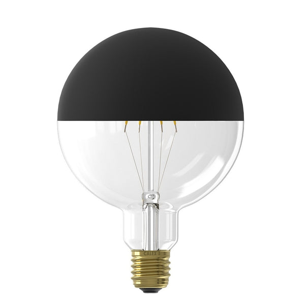 E27 Dimmable Extra Warm White Black Top 95mm LED Globe 4W 1800K 200lm