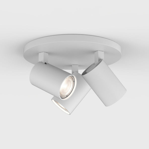 Ascoli Triple Round Ceiling Spotlight in White