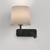 Side by Side Bedside Wall and Reading Light in Matt Black