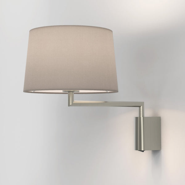 Telegraph Swing Switched Wall Light in Matt Nickel