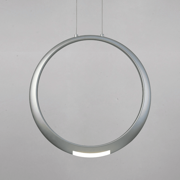 Ring 50cm 23w LED Pendant in Silver