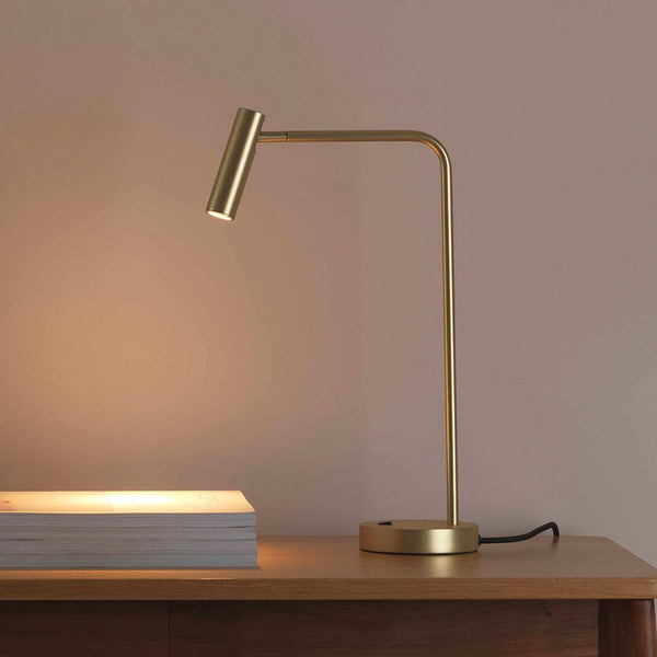 Enna LED Desk Lamp in Matt Gold