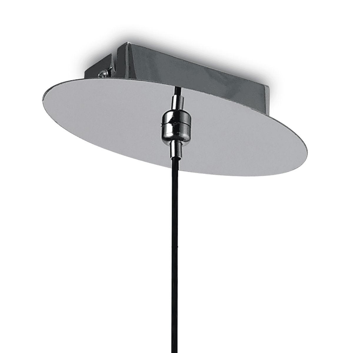 Lens 14cm Chromed Glass Pendant Light