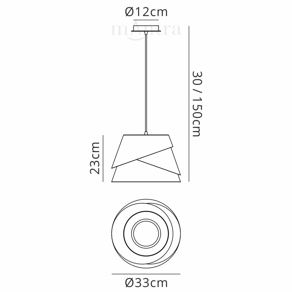 Alboran 330 Small One Light Pendant Light