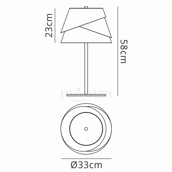 Alboran 330 Table Lamp in White