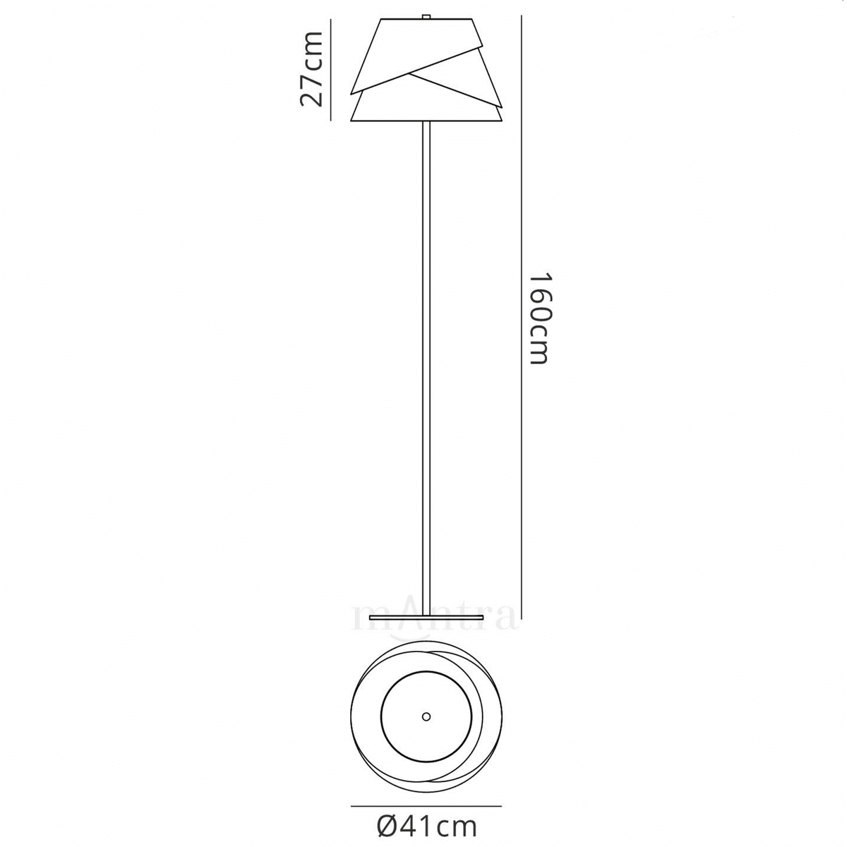 Alboran 410 Floor Lamp in White