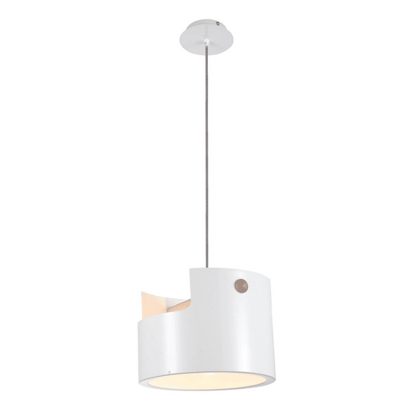 Cube 300 Large Pendant Light in White and Wood