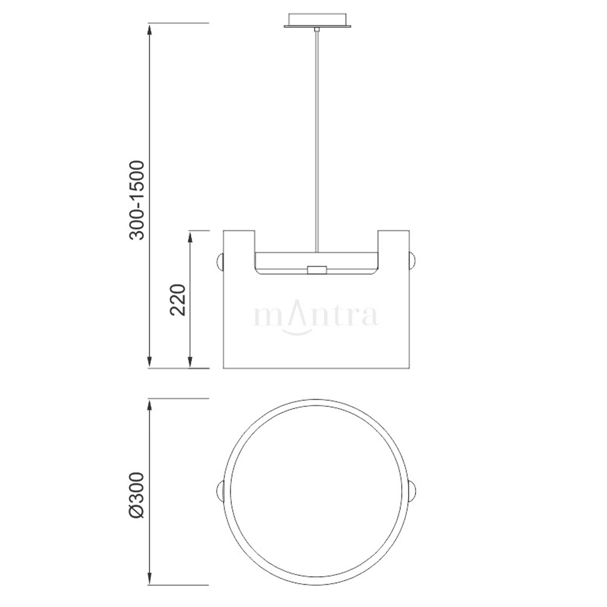 Cube 300 Large Pendant Light in White and Wood