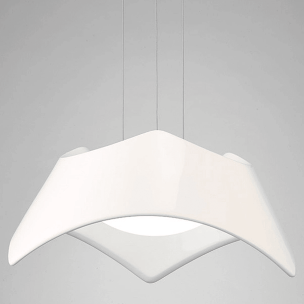 Maui Large LED Pendant Light in Gloss White