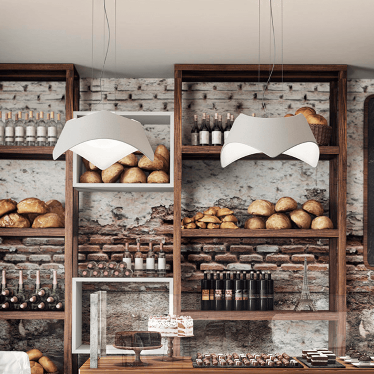 Maui Large LED Pendant Light in Gloss White