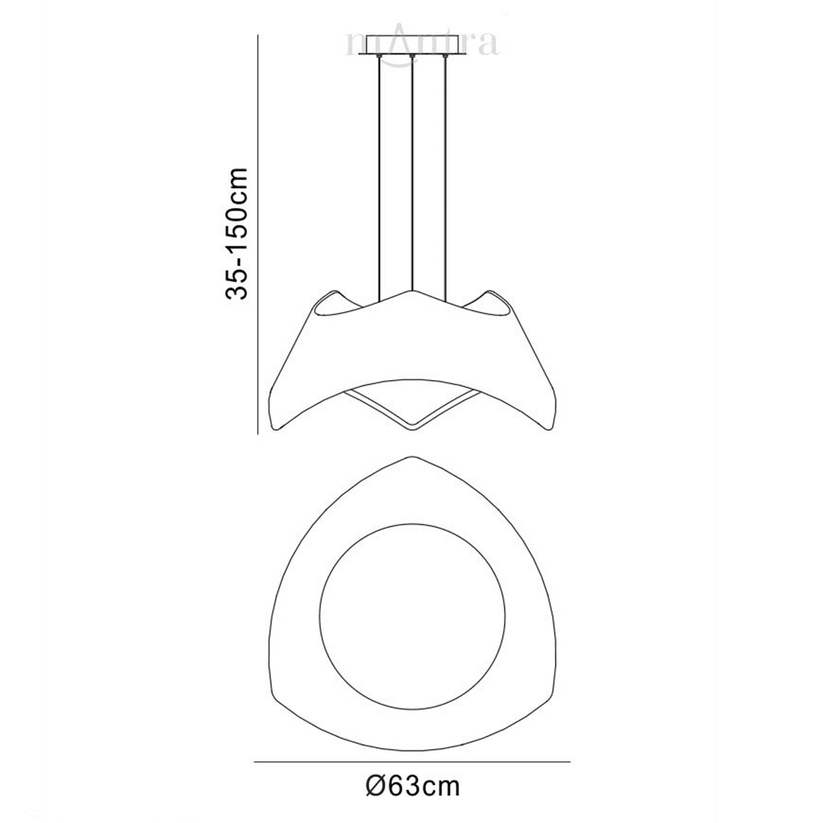 Maui Large LED Pendant Light in Gloss White