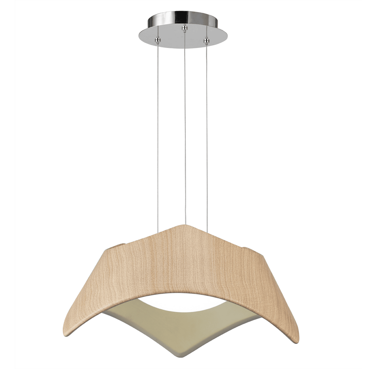 Maui Large LED Pendant Light in Beech