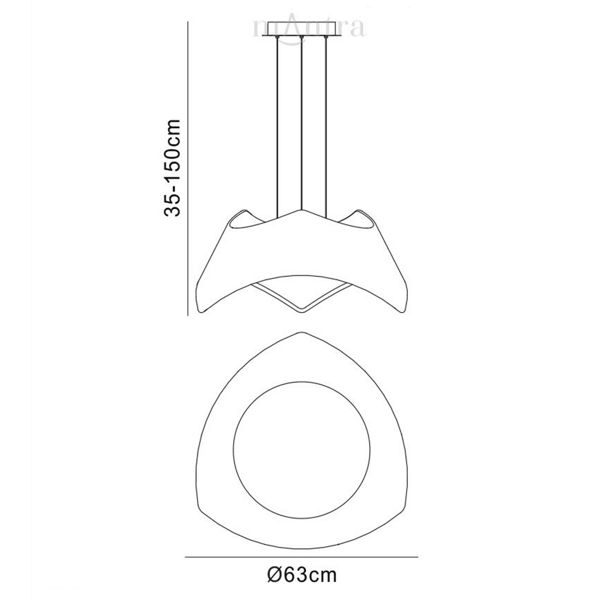 Maui Large LED Pendant Light in Beech