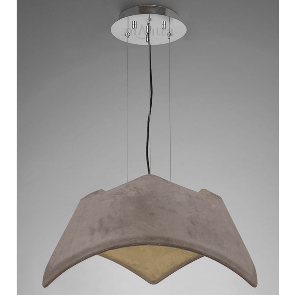 Maui Large 3 Light E27 Pendant Light in Cement Effect