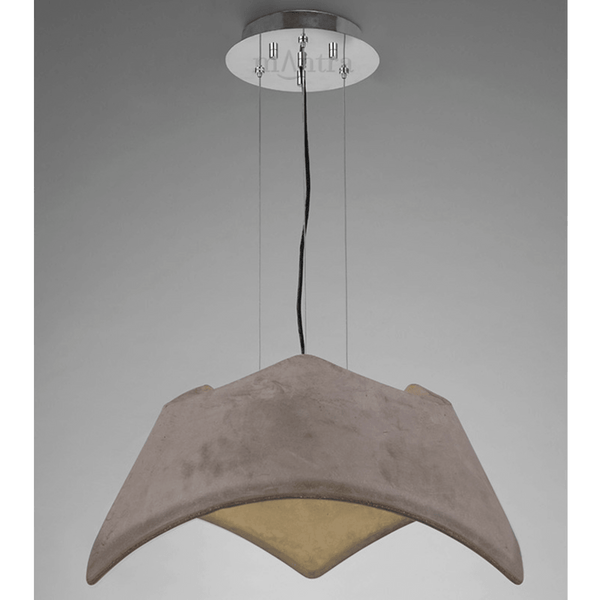 Maui Large 3 Light E27 Pendant Light in Cement Effect