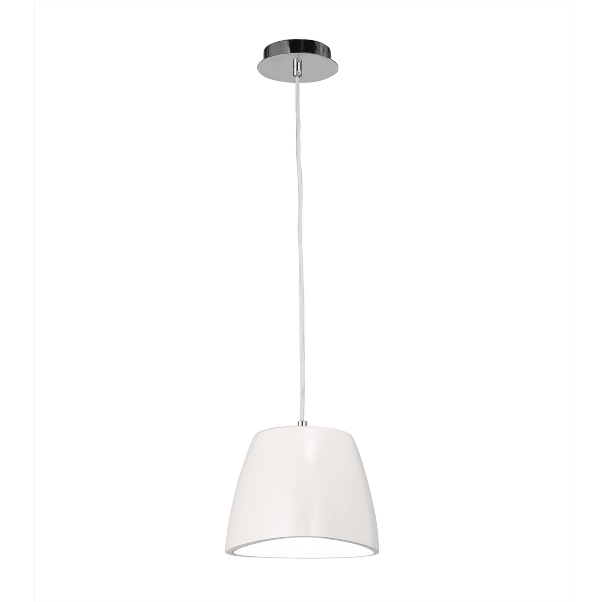 Triangle 220 Small Pendant Light in Gloss White