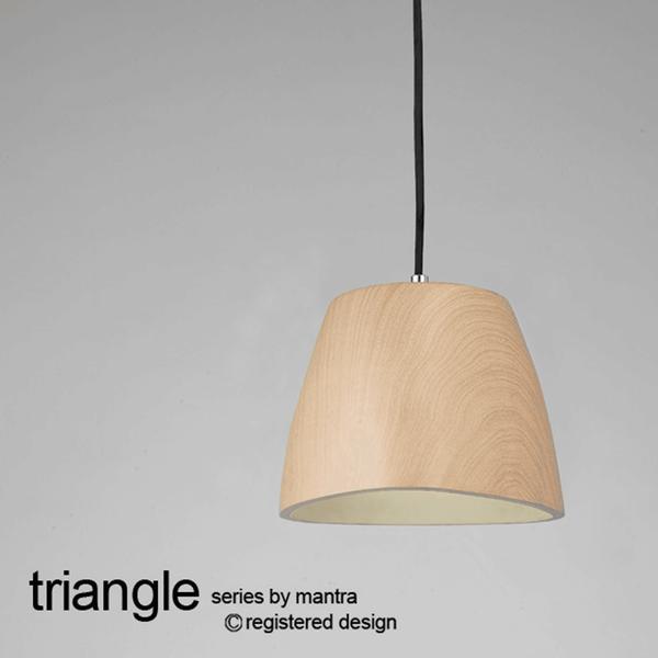 Triangle 220 Small Pendant Light in Beech