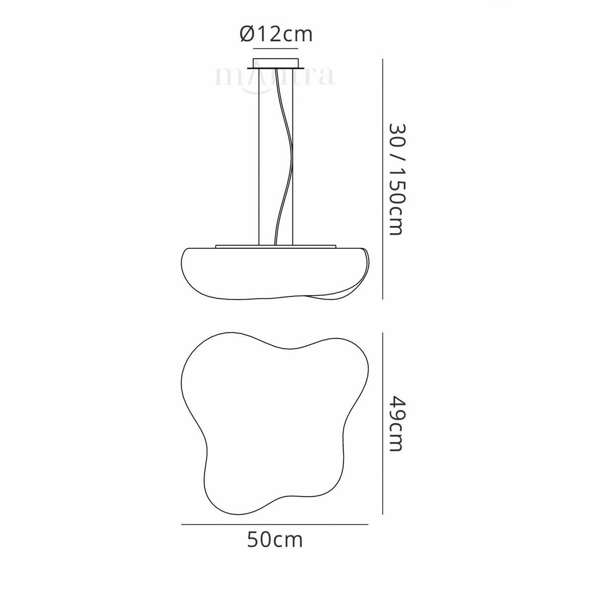 Eos 4 Light Indoor/Outdoor IP44 Pendant Light in White