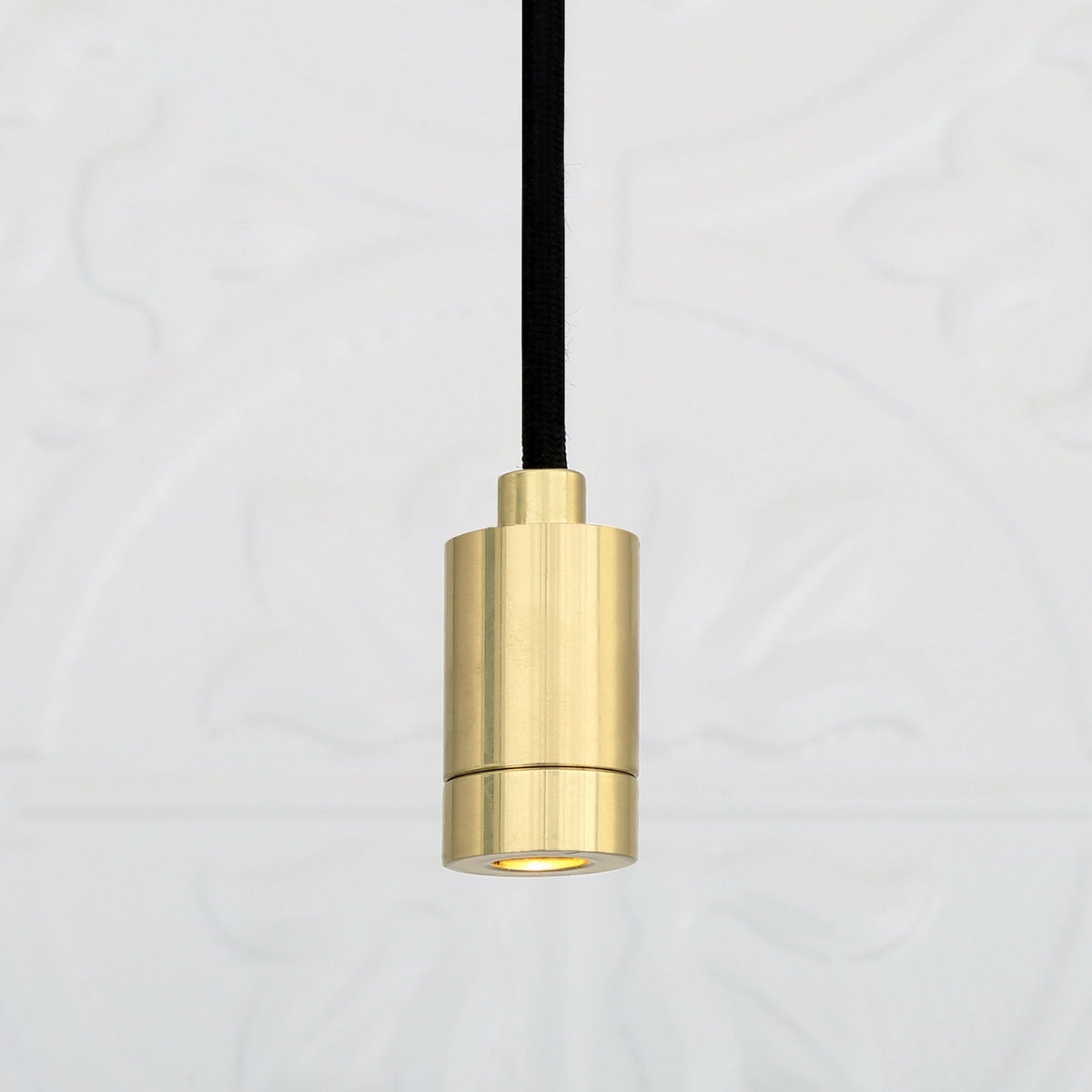 Pori LED Slimline Pendant Light in Polished Brass