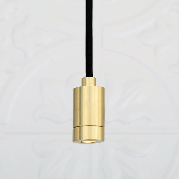 Pori LED Slimline Pendant Light in Polished Brass