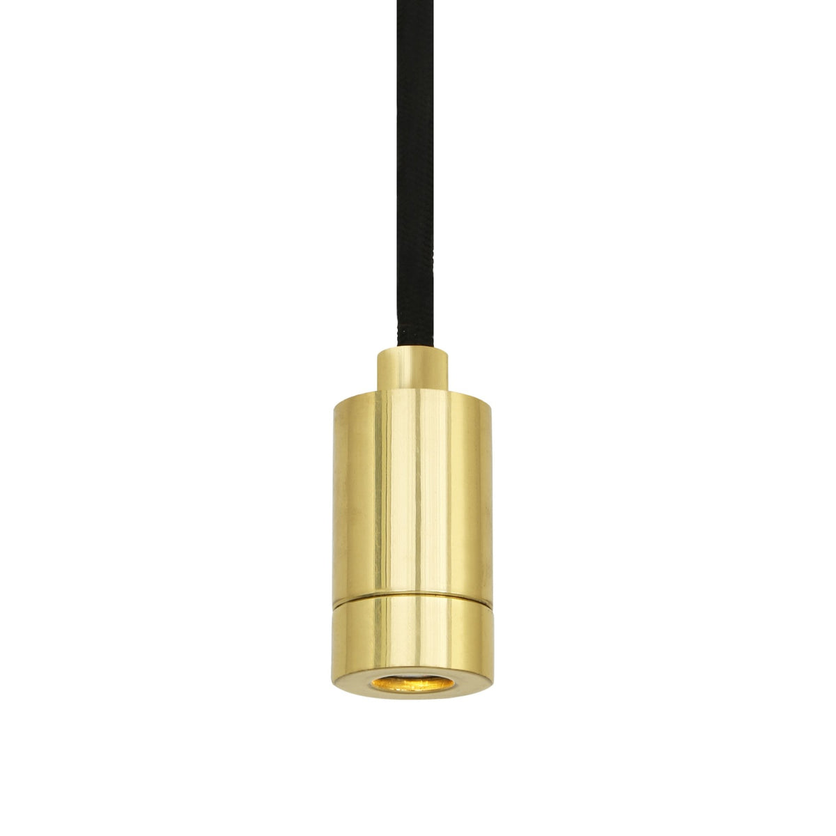 Pori LED Slimline Pendant Light in Polished Brass