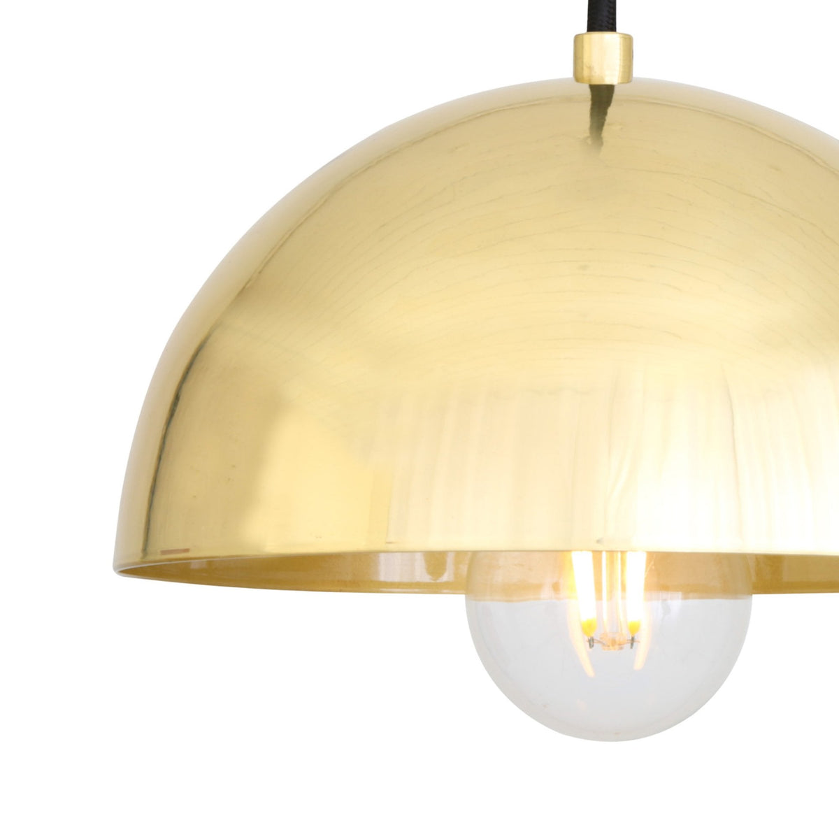 Maua 20cm E27 Pendant Light in Polished Brass