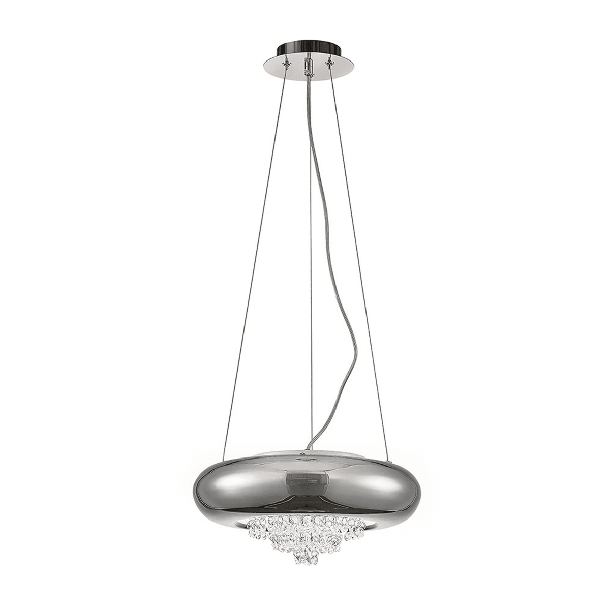 Phyllis Large 3 Light Pendant Light in Polished Chrome