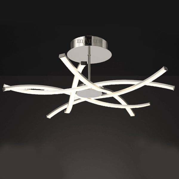 Aire Large LED Dimmable Semi Flush Ceiling Light