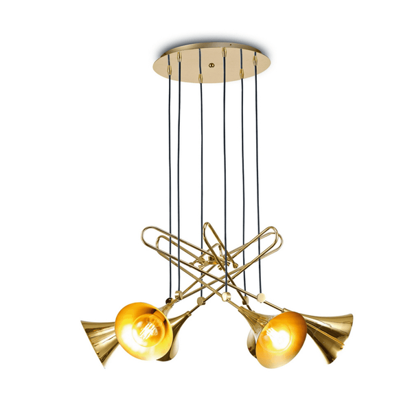 Jazz Oro 6 Light Pendant in Polished Gold