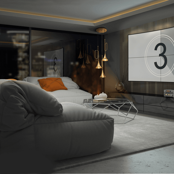 Jazz Oro 3 Light Pendant in Polished Gold