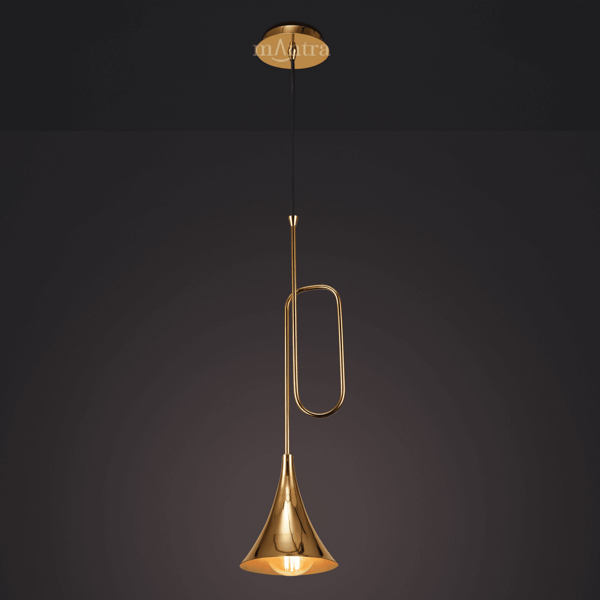 Jazz Oro Single Pendant Light in Polished Gold