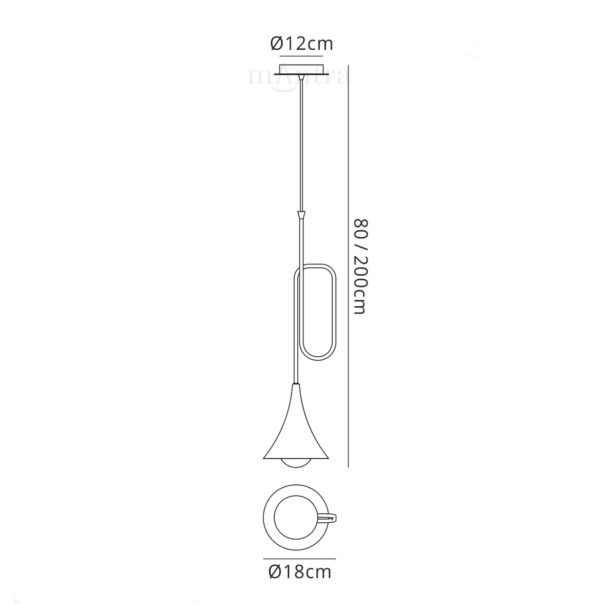 Jazz Oro Single Pendant Light in Polished Gold