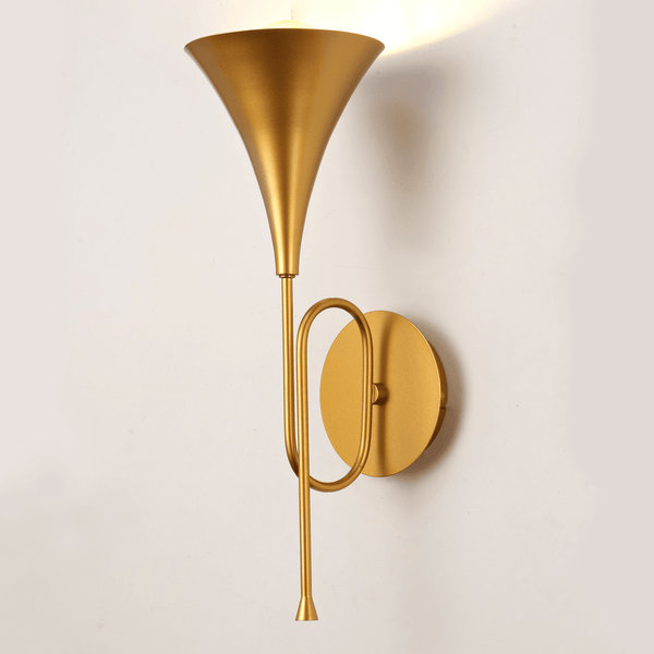 Jazz Single Wall Light in Painted Matt Gold