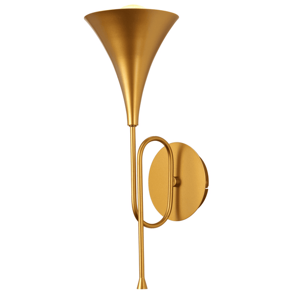 Jazz Single Wall Light in Painted Matt Gold