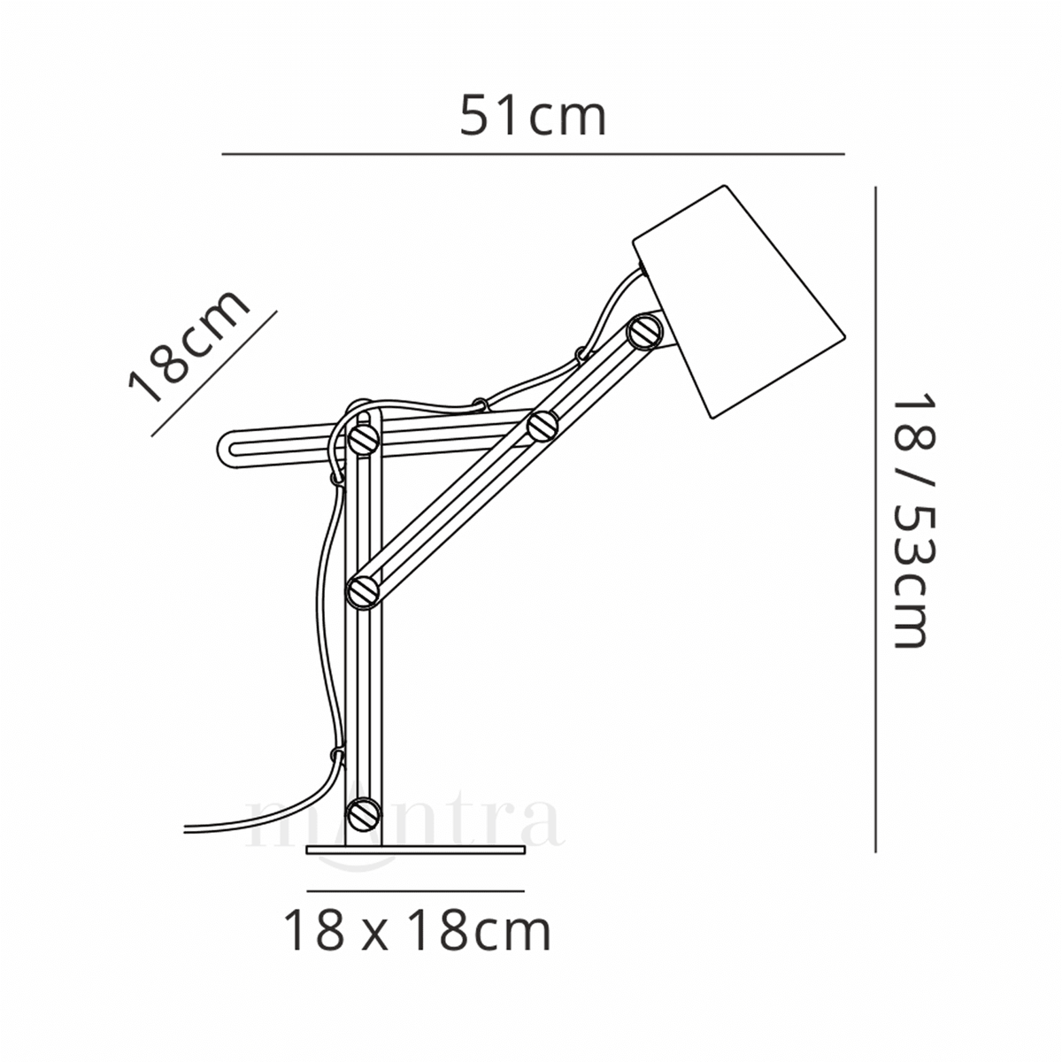 Looker Adjustable Desk Lamp in White and Beech Wood