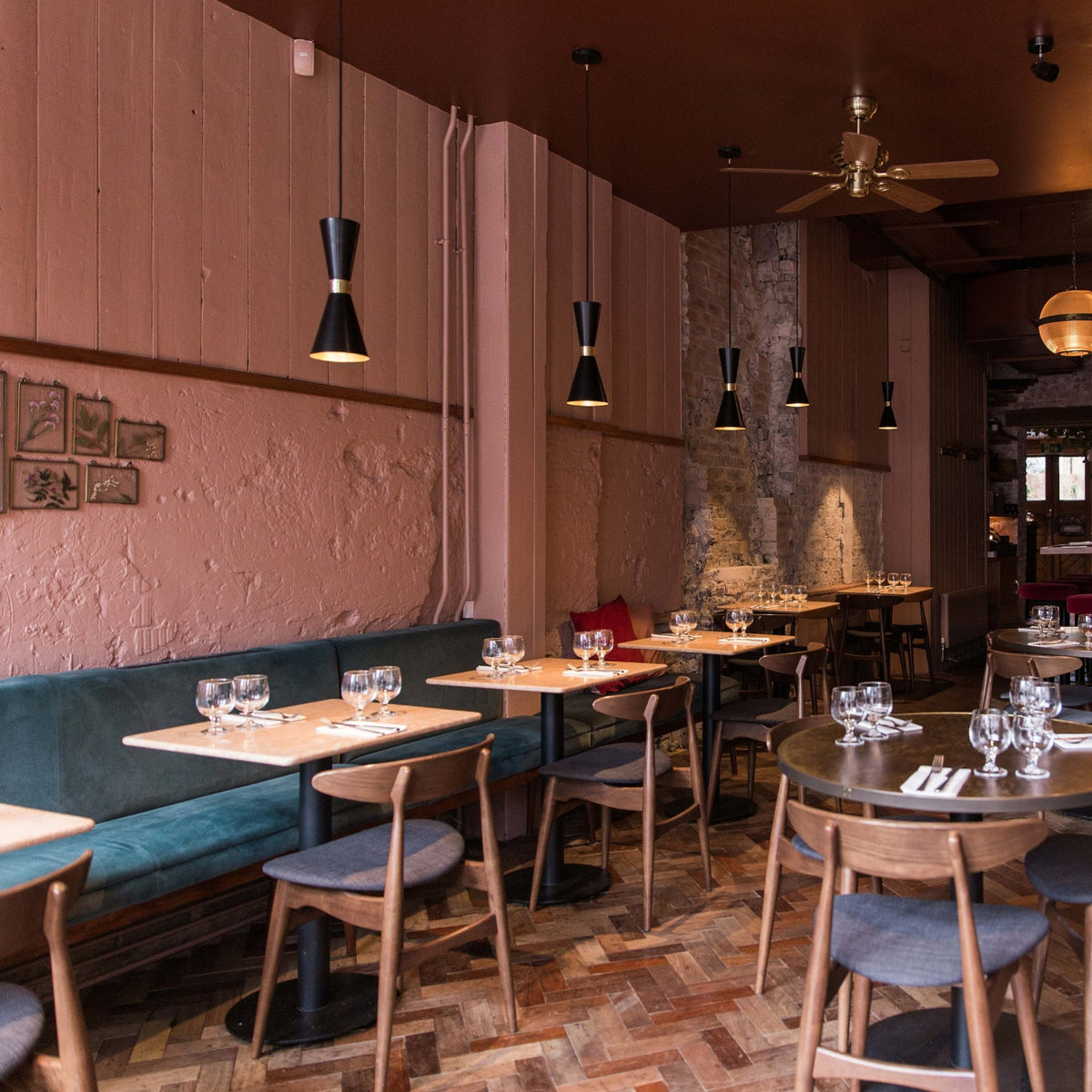 Cairo Contemporary Pendant Light Matt Black and Brass