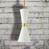 Cairo Contemporary Pendant Light White and Brass