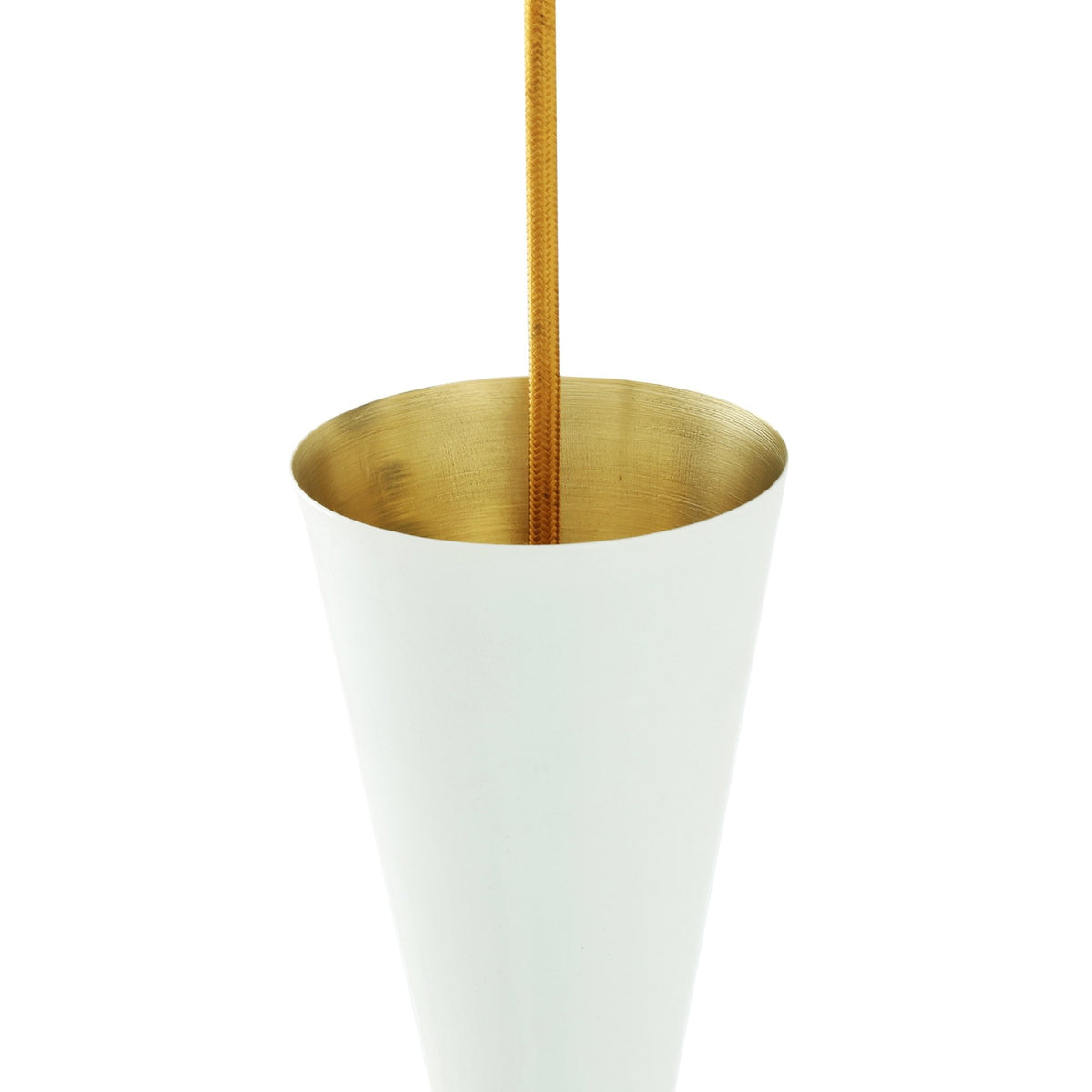 Cairo Contemporary Pendant Light White and Brass