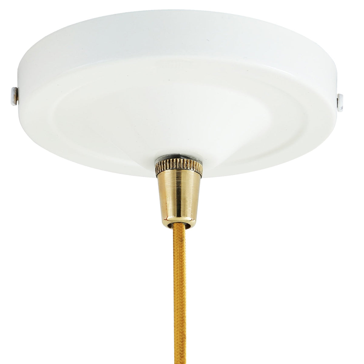 Cairo Contemporary Pendant Light White and Brass