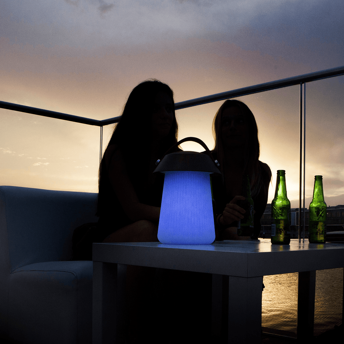Funghi IP44 Portable Speaker with 3W LED Outdoor Light