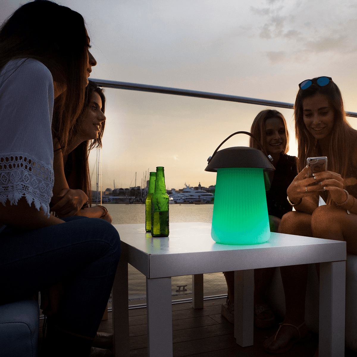 Funghi IP44 Portable Speaker with 3W LED Outdoor Light