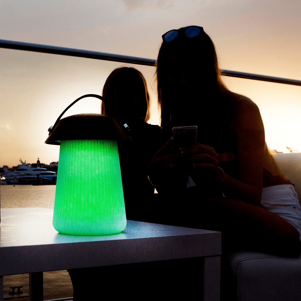 Funghi IP44 Portable Speaker with 3W LED Outdoor Light