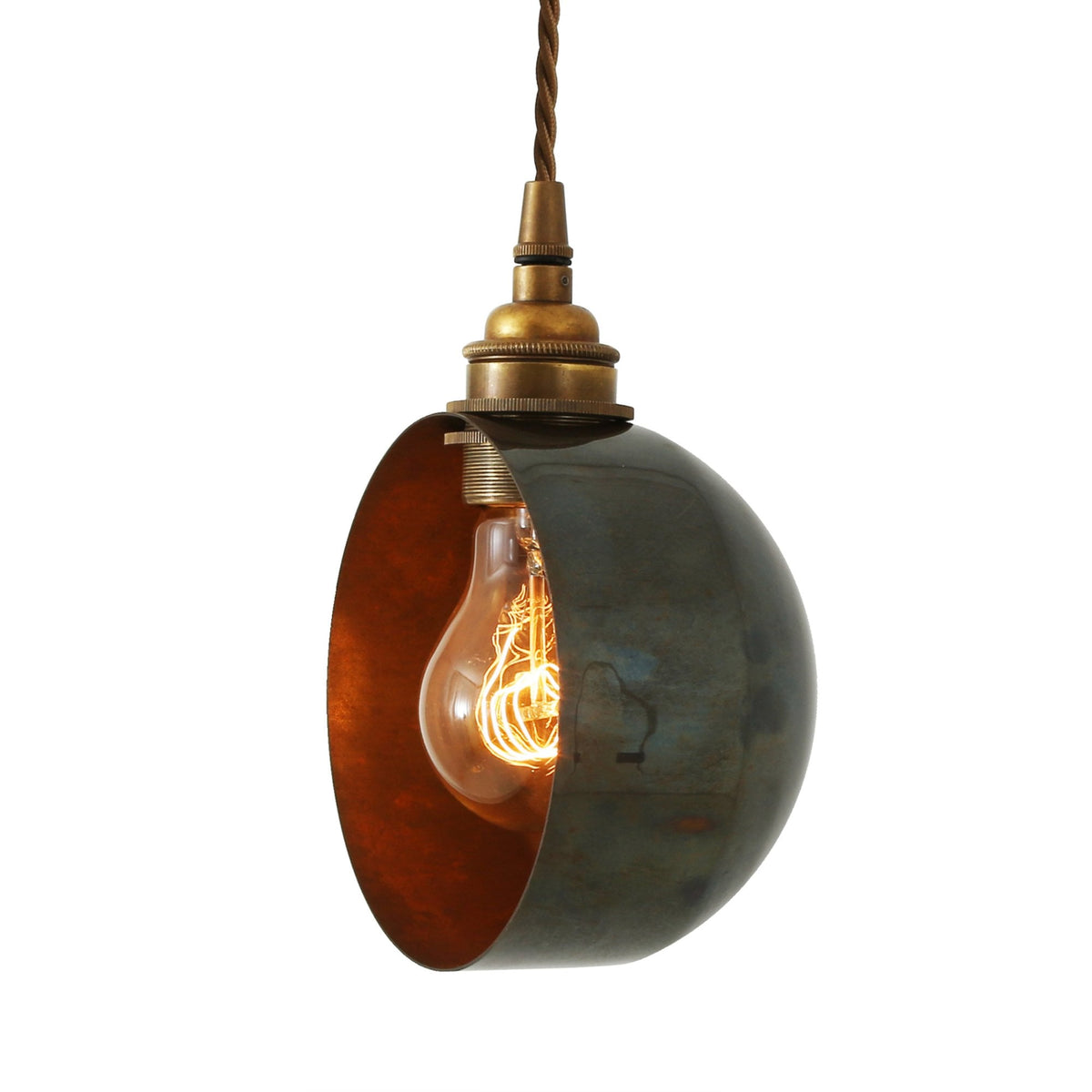 Bogota Quirky Pendant Light in Antique Brass