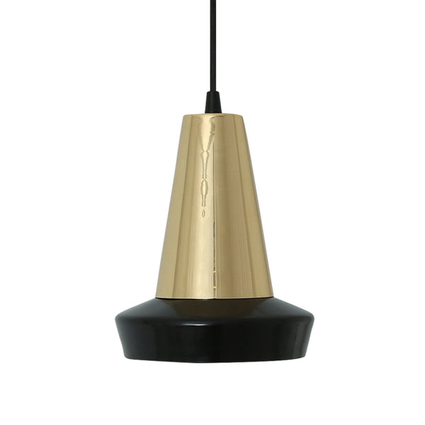 Malabo G9 16cm Pendant Light in Black and Brass