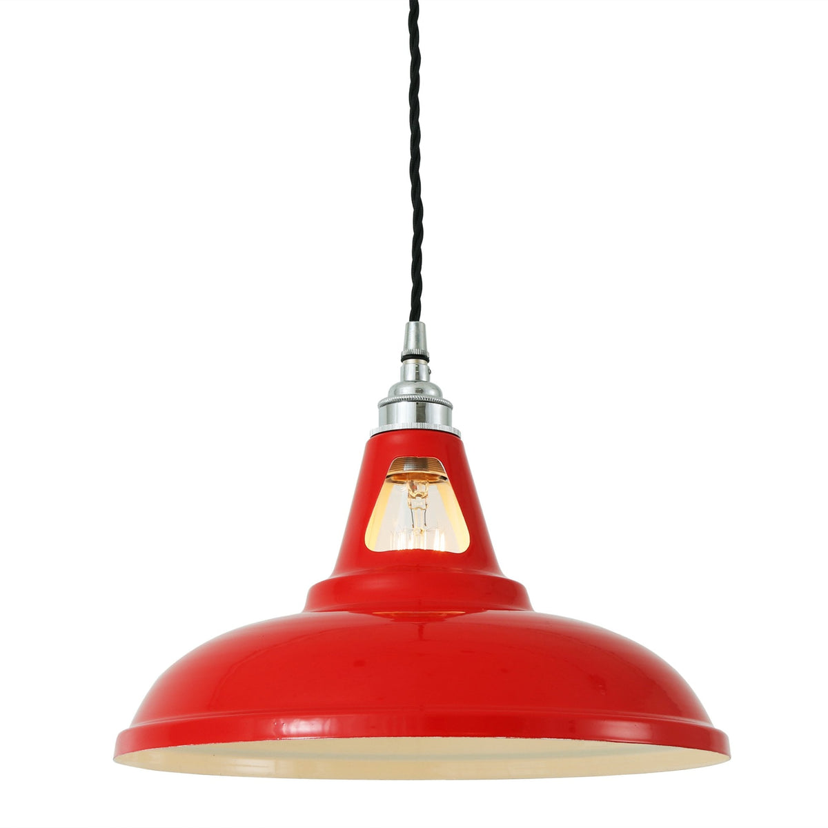 Vienna Industrial Pendant Light in Red