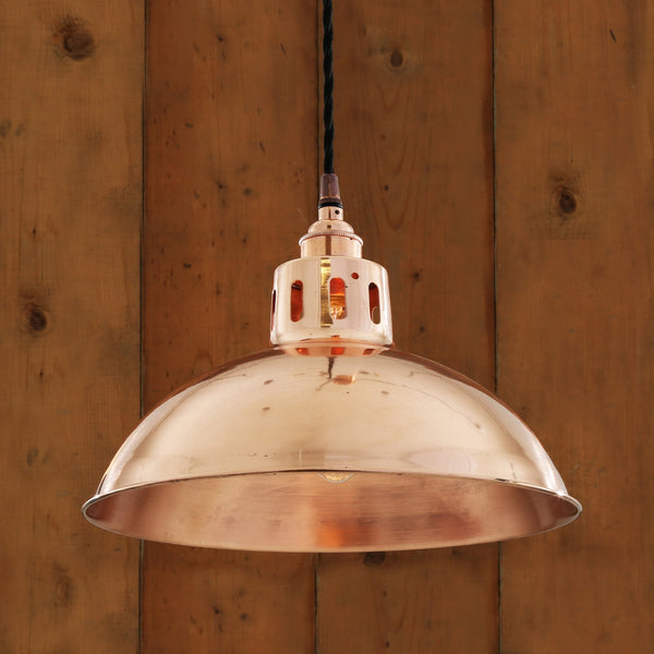 Berlin Vintage Polished Copper Pendant Light