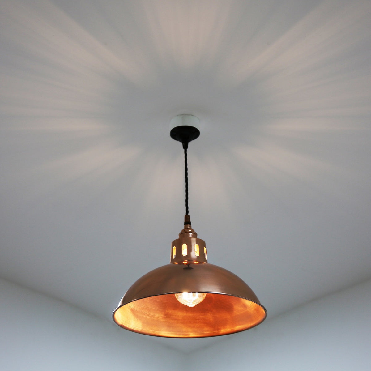 Berlin Vintage Polished Copper Pendant Light