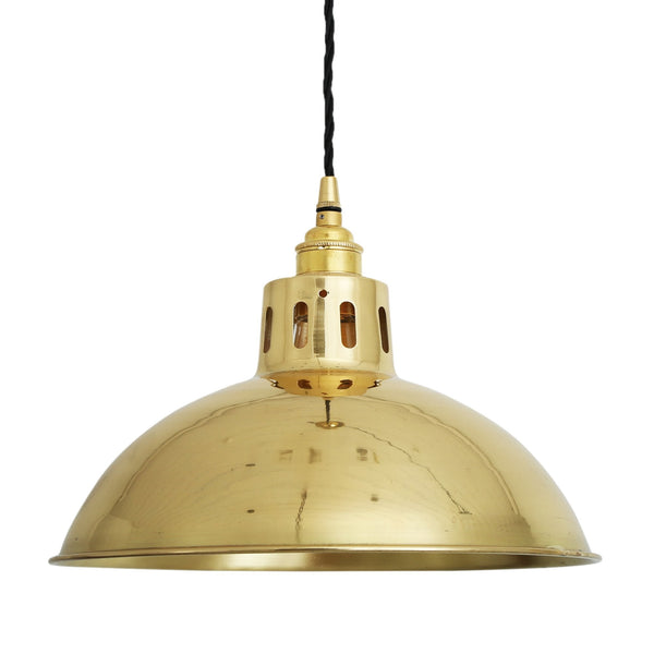 Paris Industrial Pendant Light in Polished Brass
