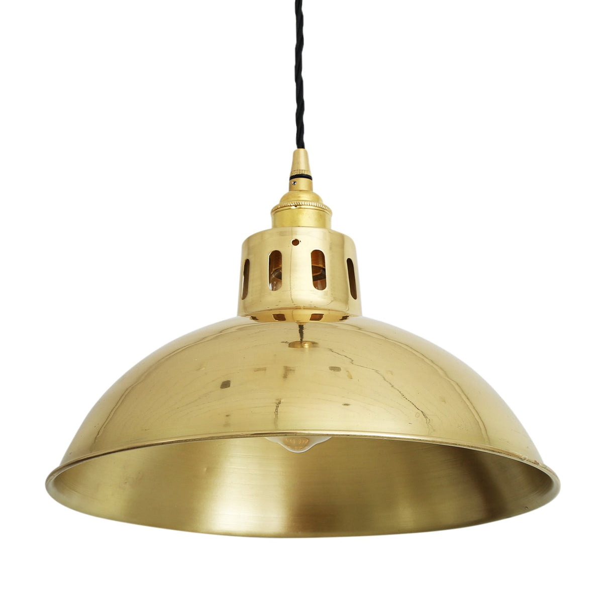 Paris Industrial Pendant Light in Polished Brass